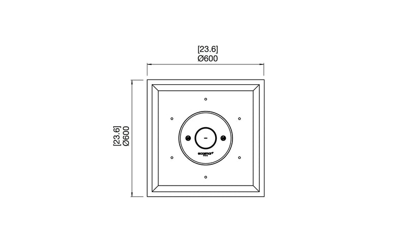 Ecosmart Nova 600 ciotola a etanolo quadrato - Efesto Home