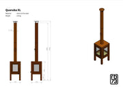 RB73 Quaruba XL caminetto a legna per esterno in acciaio corten - Efesto Home