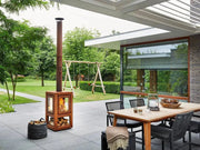 RB73 Quaruba XL mobile, caminetto a legna per esterno in acciaio corten - Efesto Home