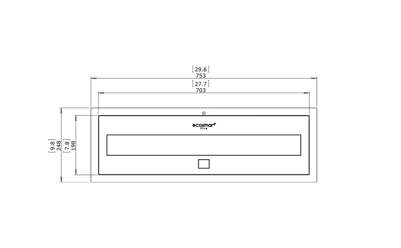 Ecosmart XL700 - bruciatore a etanolo rettangolare - Efesto Home