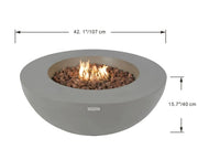 Elementi Lunar - ciotola con braciere a fuoco gas - Efesto Home